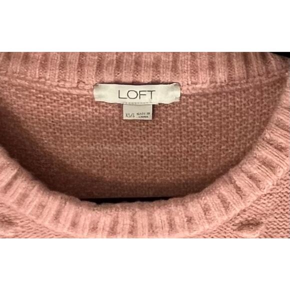 Loft Pink Crochet Poncho Sweater Regular Size XS/S - Picture 2 of 4
